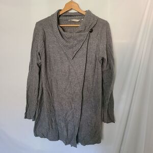 Soft Surroundings Miranda Gray Wrap Sweater sz M